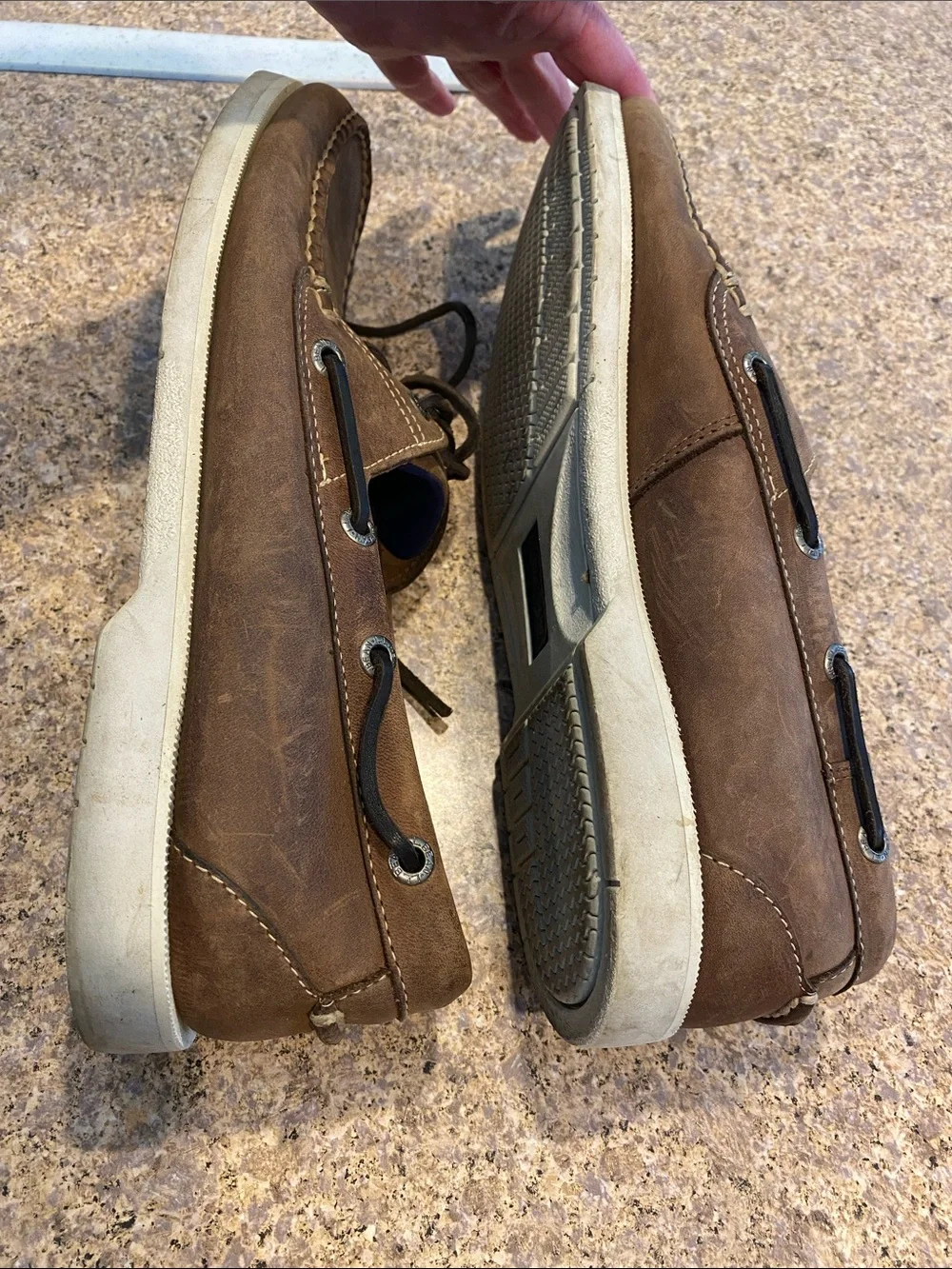 L.L. Bean Boat Shoes Mocs Leather Uppers 0WC63 Men’s Size 10 D